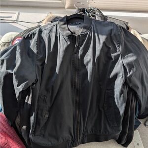 Everlane Classic Black Bomber Jacket